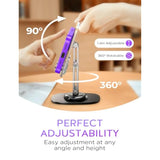 Cell Phone Stand For Desk, Phone Holder For Desk Iphone Stand, Cute Phone Office Accessories For Women - Cubicle Accessories, Acrylic Iphone Holder, Soporte Para Celular Suitable For 4-11''