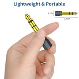 2 Pack 6.35Mm 1/4 Male To 3.5Mm 1/8 Female Stereo Headphone Adapter Audio Jack Plug Gold Plated For Speaker Headphone Guitar Digital Piano Amp Adapte (Grey)