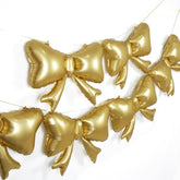 6 Pieces Bow Balloons, Gold Matte Metallic Foil Bowtie Balloon For Women Men Girls Boys Bow Happy Birthday Party, Wedding Bridal Shower, Baby Shower, Balloon Garland Accessories