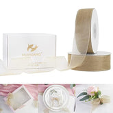 Organza Ribbon 1 Inch Champagne Sheer Chiffon Ribbon For Cake Boxes We