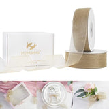 Organza Ribbon 1 Inch Champagne Sheer Chiffon Ribbon For Cake Boxes We