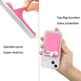 3-Pack Adhesive Phone Wallet Stick-On Card Holder for All Smartphones Black Grey Pink