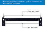 1U Vertical Wall Mount Rack - Heavy Duty 125lbs Capacity Vertical Mounting Bracket