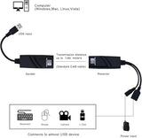 Usb 2.0 Extender To Rj45 Over Cat5 Cat5E Cat6 Up To 196 Ft, Usb Ethernet Extender Over Cat5/5E/6 Supports Windows/Mac/Vista, Plug And Play, No Driver Needed