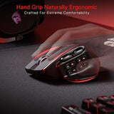 Redragon M811 PRO Wireless MMO Gaming Mouse, 15 Programmable Buttons RGB Gamer Mouse w/Ergonomic Natural Grip Build, 10 Side Macro Keys, Software Supports DIY Keybinds & Backlit
