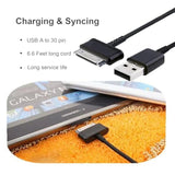 Charging Power Supply For Samsung Tablet Sgh-I497, Gt-P5113, Gt-P7510, Ce0168, 6.6 Ft 30 Pin Charging Cord Cable
