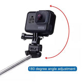 Telescopic Selfie Stick Monopod for GoPro Hero 13 12 11 10 9 8 DJI Osmo Insta360 39" Inch Extendable Lightweight Handheld Pole with 180° Angle