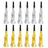 12 Pc Gold Silver Glitter Noise Makers Party Blowers for New Year and Events
