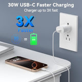 Iphone 17 16 15 Pro Max Charger Fast Charging, 30W Usb C Charger Type C Chargers Fast Charging Block With 6.6 Ft&10 Ft Long Cable Cord For Iphone 17 Pro Max/17 Pro/17/Air/16 Pro Max/16Pro/16/15/Promax