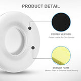 Earpad Cushions Cover Replacement For Beats Solo 2 Solo 3 Wireless On-Ear Headphone, Protein Leather Memory Foam Ear Cushions Cover (White)