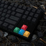 Pbt Gray Japanese Keycaps Cherry Profile Retro Dye-Sub Keycaps Set 130 Keys Cu