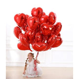 30 Pcs Red Heart Balloons 18" Foil Love Balloons Mylar Balloons Heart
