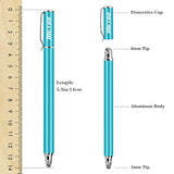 METRO Universal Stylus Pens for Touch Screens - High Sensitivity Capacitive Stylus Fiber Tips 2 in 1 Touch Screen Pen with 8 Extra Replaceable Tips for iPad iPhone and All Other Tablets & Cell Phones