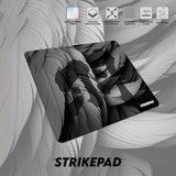 Gaming Mouse Pad And Large Desk Mat, Waterproof Speed Mousepad, Non-Stitched Edges, Transformation Pattern, Durable Mouse Mat For Office And Gaming, Fantech Strikepad (Black, 19.3L*16.6W Inches)