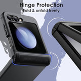 JETech Case for Samsung Galaxy Z Flip 5 2023 with Hinge Protection, Heavy Duty Rugged Protective Hard PC Phone Cover, Anti-Fingerprint Matte Finish (Black)