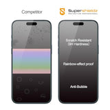 (3 Pack) Designed For Iphone 15 Pro Max (6.7 Inch) Tempered Glass Screen Protector, Anti Scratch, Bubble Free