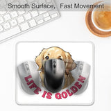 Life Is Golden Funny Mouse Pad For Desk, New Dog Owner Gifts, English Retriever Gifts, Golden Retriever Mom Gifts For Dog Mom, Dog Lover Gifts, Office Gifts For Coworker