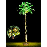 7 Ft Led Lighted Palm Tree With Coconuts Outdoor Artificial Tropical Palm Tree Lights For Patio Pool Hawaiian Luau Jungle Party Tiki Bar Christmas Indoor Decoration