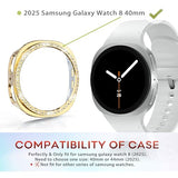 Bling Case Compatible with Galaxy Watch 8 40mm Case for Galaxy s8, Big Shiny Diamonds Bumper Protector, Stylish Bumper Shell for
