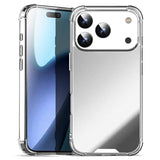 Mirror Case Compatible with iPhone 17 Pro for Girls Women Makeup, Cute Glossy Hard Mirror Back+Clear Soft TPU Bumper Slim Fit Anti-Drop Shockproof