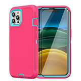 For Iphone 11 Pro Max Case - Military Grade Drop Protection With 2 Tempered Glass Screen Protectors (Pink Blue)