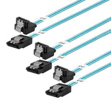 Sata-Iii Cable:12 Inches,3 Pack Sata 90-Degree Cable Sata Right-Angle Cable Th
