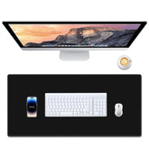 Gaming Mouse Pad Xxl Xl Large Mouse Pad Mat Long Extended Mousepad Desk Pad Non-Slip Rubber Mice Pads Stitched Edges Thin Pad(Black-35.4 * 15.7)