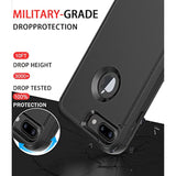 Heavy Duty Shockproof Phone Case for Apple iPhone 8 Plus and 7 Plus, Black