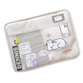 Cute Laptop Sleeve Bag - Waterproof Notebook Storage Case For School Office, White (15In)