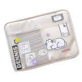 Cute Laptop Sleeve Bag - Waterproof Notebook Storage Case For School Office, White (15In)