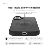 elago Compatible with iPhone 16 Case, Premium Liquid Silicone Case, Full Body Protective Cover, Shockproof, Slim Phone Case, Anti-Scratch Soft Microfiber Lining, 6.1 inch (Black)
