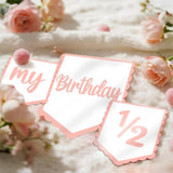 It'S My 1/2 Birthday Banner, Sweet Half Birthday Banner For Little Princess Pink Party, Pink Bow Decorations For Six Months Girl