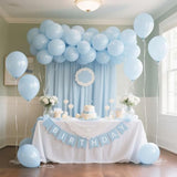 Pastel Blue Latex Party Balloons 30 Pack 18 Inch Round Light Blue Balloons For Wedding Baby Shower Gender Reveal Birthday Party Decoration