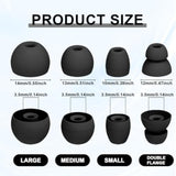 4 Pairs Replacement Eartips For Powerbeats Pro Earbuds With Cleaning Pen, Replacement Silicone Ear Tips Set - Small, Medium, Large And Double Flange, Anti-Slip Replacement Accessories (Black)