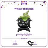 Large Halloween Foil Cauldron Balloon for Indoor Party Props and Boo Day Decor