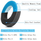 Replacement Ear Pads Cushions Compatible With Turtle Beach Elite Atlas Pro/Elite Pro 2/Elite Atlas Aero Wireless Pc Gaming Headset Repair Parts (Diy Gel Earpads)