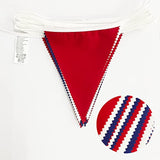 32Ft Red, Blue & White Pennant Banner - Patriotic Party Garland for 4th of July