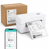 Bluetooth Thermal Shipping Label Printer 4X6 Wireless Direct Thermal Label Machine Small Business High Speed Portable Maker Compatible With Android, Ios & Windows For Ebay Shopify Usps