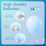 60 Metallic Blue & Navy Balloons – 12" Latex Balloons for Baby Showers, Parties and Events