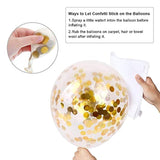 Navy Blue And Gold Confetti Balloons, 50 Pcs 12 Inch Pearl White And Gold Metallic Chrome Birthday Balloons For Celebration Graduation Party Balloons