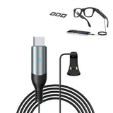 Upgraded Rayban Meta Charger Cable Usb C 3.9 Ft, Security Chip, Led Indicator, Power Bank, Phone, Car, Laptop Charging, Tangle Free Cable Compatible With Wayfarer, Headliner, Skyler And Oakley Mate