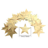 130 Feet Gold Star Garland Hanging Glitter Paper Banner Streamer Star