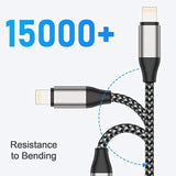 Iphone Usb C To Lightning Cable, 2 Pack 10Ft Mfi 20W Iphone Fast Charger Nylon Braided Extra Long Cord Compatible With Iphone 14/13/12/12 Pro Max/12 Pro/11/11 Pro/X/Xs/Xr/Xs Max/8/8 Plus/Se