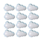 12pcs White Cloud Foil Balloons for Baby Shower Birthday Wedding Themed Party Decorations