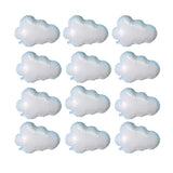 12pcs White Cloud Foil Balloons for Baby Shower Birthday Wedding Themed Party Decorations