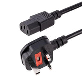 StarTech.com 6ft (1.8m) UK Computer Power Cable, 18AWG, BS 1363 to C13, 10A 250V, Black Replacement AC Power Cord, Kettle Lead / UK Power Cord, PC Power Supply Cable, TV/Monitor Power Cable (PXT101UK)