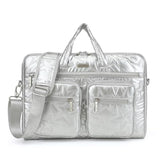15-15.6 Inch Laptop Shoulder Bag, For Macbook Pro 16, Hp Lenovo Dell 14 Inch Waterproof Messenger Bag Case Sleeve (Silver)