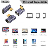 Usb C Adapter 40Gbps, 3Pack 90 Degree Usb C Adapter Pd, Right Angle Usb C Adap