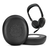 Ear Pads Replacement For Jabra Evolve2 65 Flex Wireless Stereo Headset Ear Cushion Cover With Soft Protein Leather Memory Earpads Cushions Kit