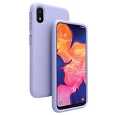 Silicone Case For Samsung Galaxy A10E, Gel Rubber Full Body Protection Shockproof Cover Drop Protection (Purple)
